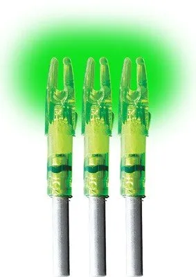 Lumenok GT3G Lighted Nocks Green 3-Pack for Gold Tip Arrows - Lumenok