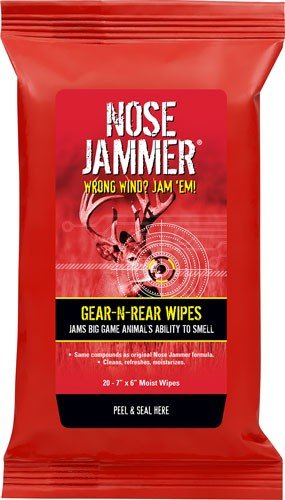 Nose Jammer Body Wipes 20 Pack Model 3120 Hunting Gear Scent Control - Nose Jammer