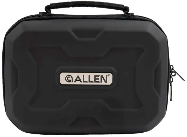 Allen 829 EXO Handgun Case Polymer Black Finish Molded Carry Handle Egg Crate Foam Lockable Zippers 9" x 6.25" Interior Dimensions - Allen Company