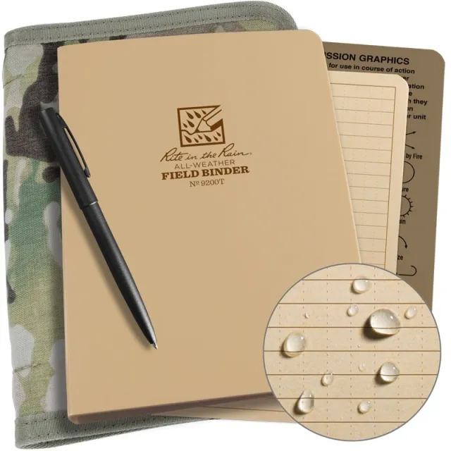 Rite in the Rain Tactical Ring Binder Kit Waterproof All-Weather