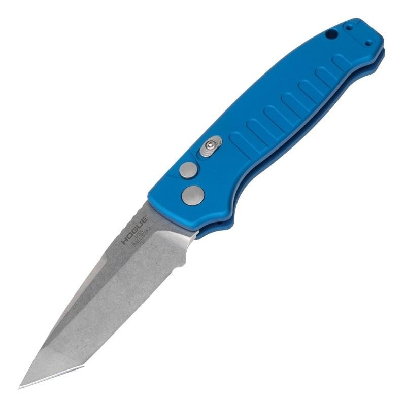 Hogue Ballista 64123 3.5 In Blue Aluminum Tanto 154CM Blade - Hogue