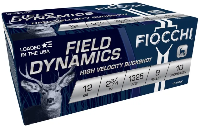 Buy Fiocchi 12HV9P Field Dynamics 12Ga 2.75" 9 Pellets 00 Buck 1325fps online