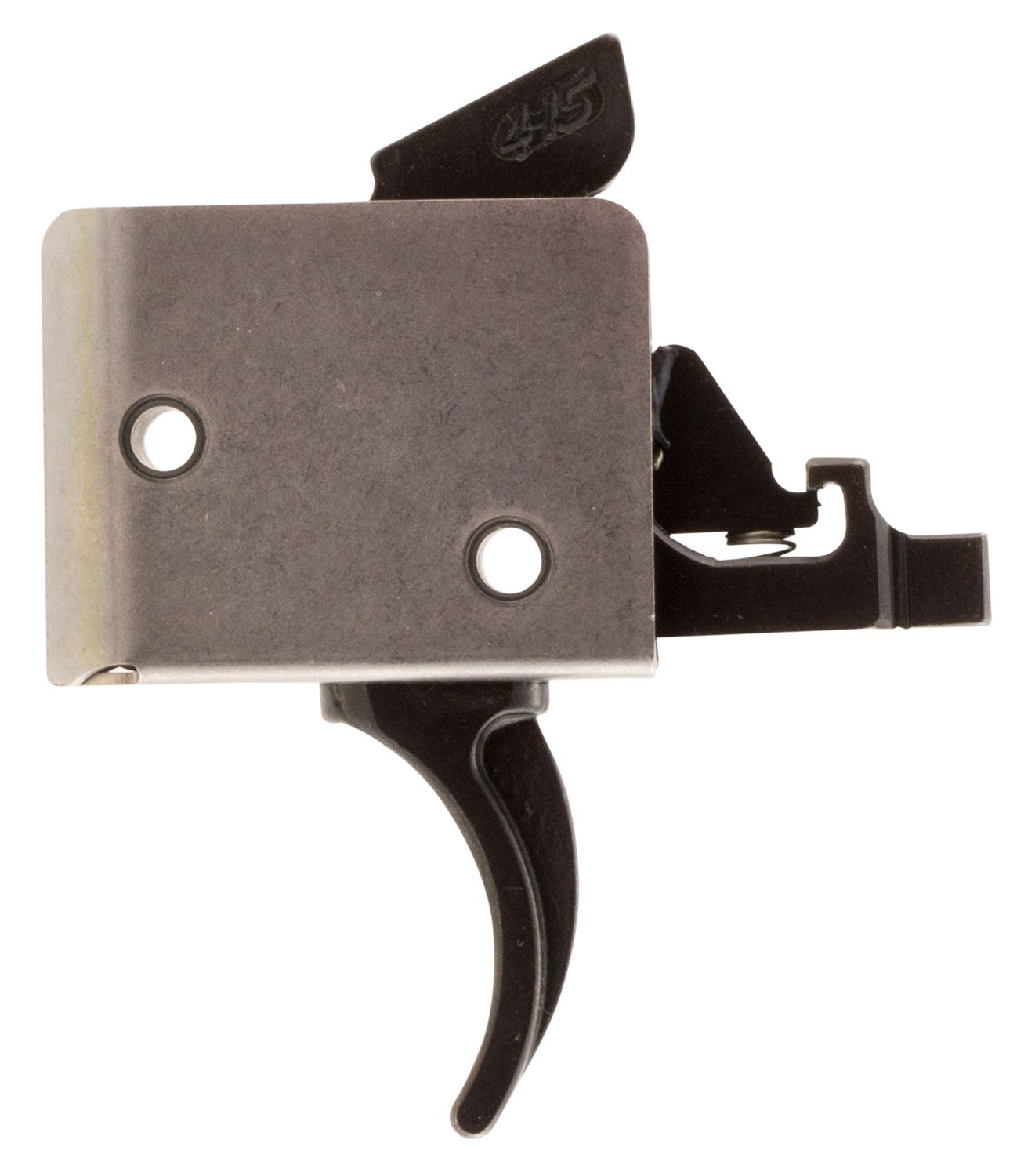 CMC Triggers 93502 Drop-In 2-Stage Curved Trigger 2-4 lb Black/Silver - CMC Triggers