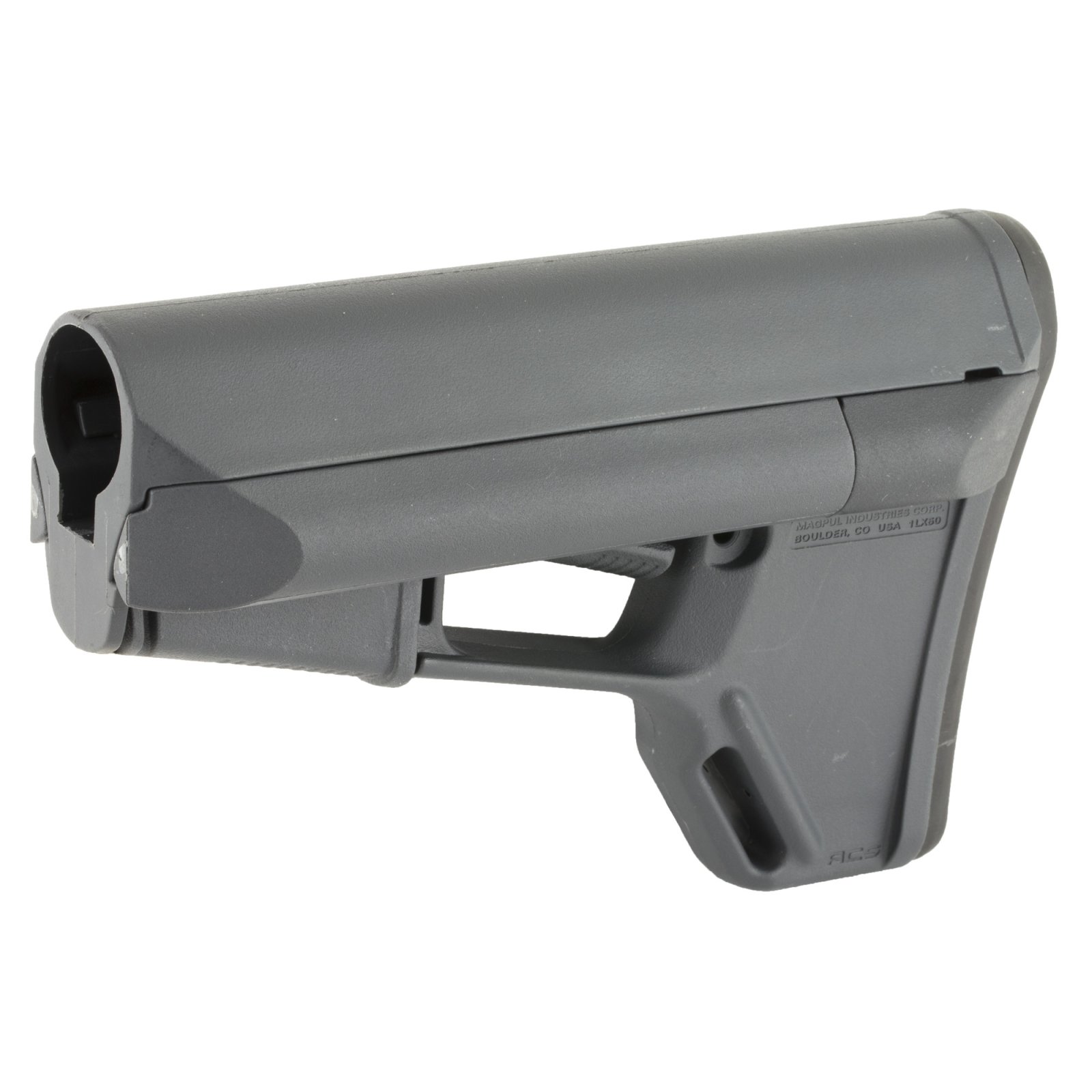 Magpul ACS Mil-Spec Stock Gray Storage Compartments MAG370-GRY - Magpul Industries