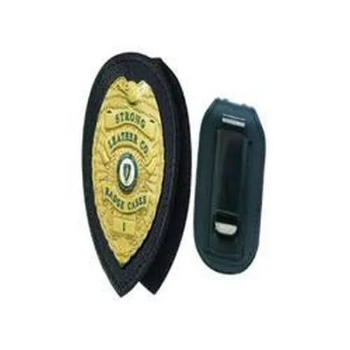 Strong Leather Recessed Badge Holder Neck or Belt Adjustable Strap - Strong Leather