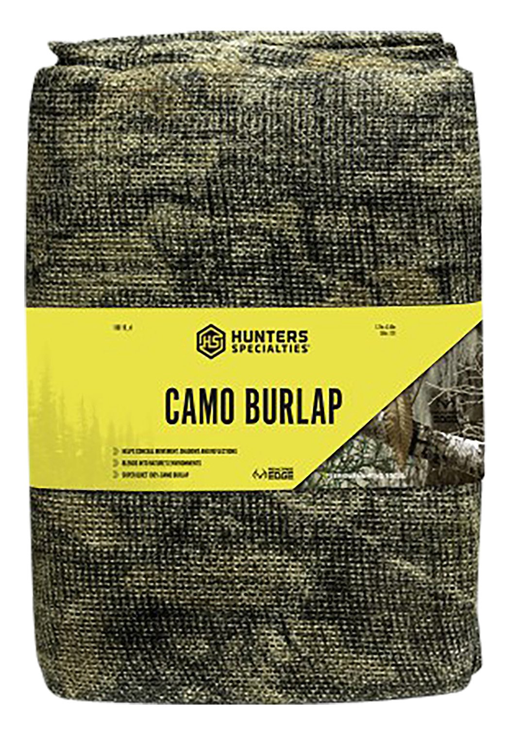 HS Precision Realtree Edge Burlap 54x12 Ft Natural Durable - HS Precision