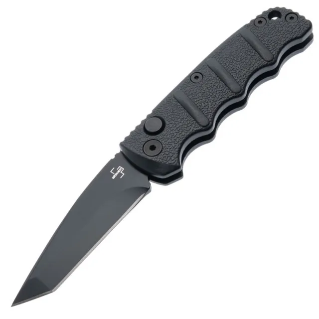 Boker Plus Kals Mini Tanto D2 2.5 In Black Aluminum Handle Auto