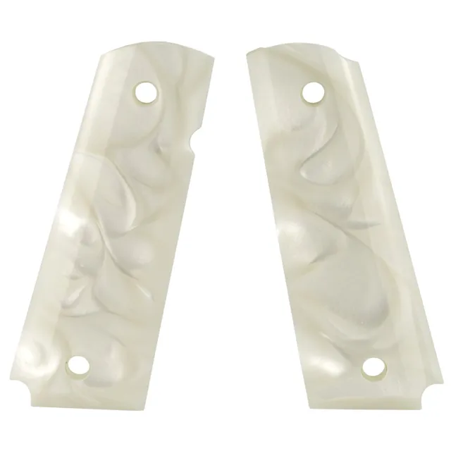 Hogue 1911 Government Polymer White Pearlized Grip Panels (45318) - Hogue