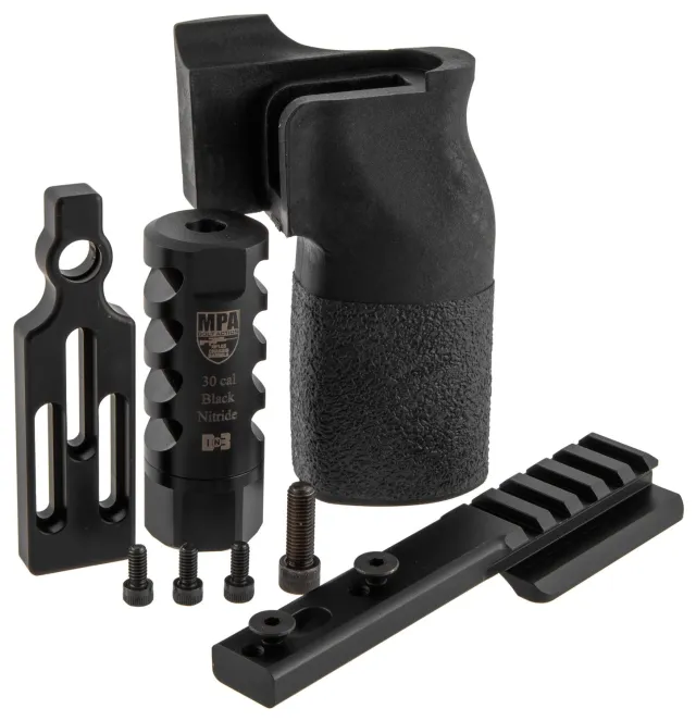 MasterPiece Arms 308PMRACCBUNDLE Muzzle Brake, Grip, Spigot Mount, Bag Rider