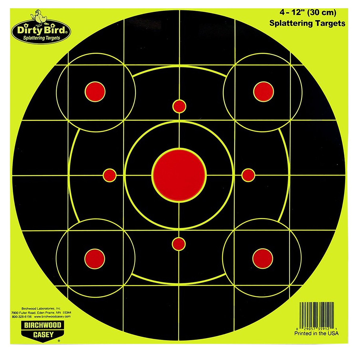 Birchwood Casey Dirty Bird 12" Sight-In Paper Target 25 Pack