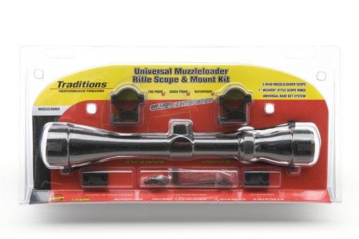Buy Traditions A1171 Muzzleloader Scope Pack Matte Black 3-9x online