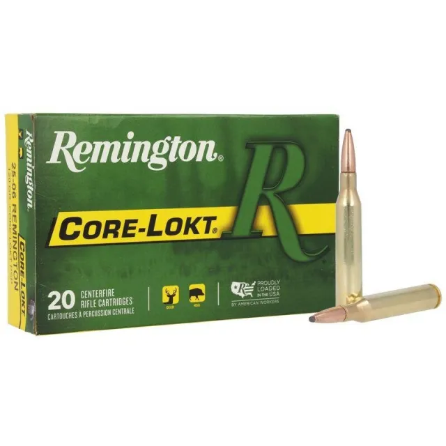 Remington Core-Lokt 25-06 Rem 120 gr Pointed Soft Point 20 Rounds - Remington Arms Company, LLC - 25-06 Rem