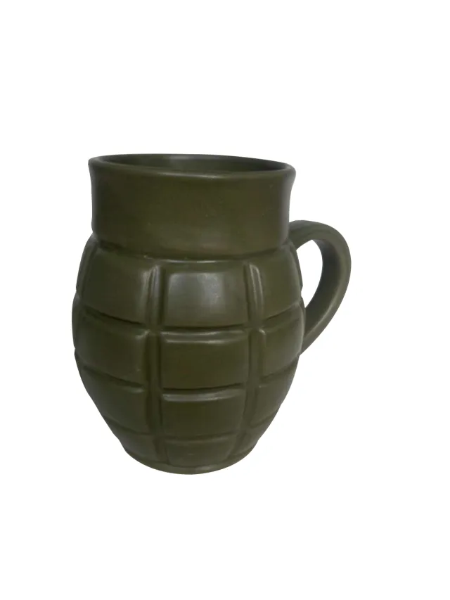 Caliber Gourmet CBGM1043 Grenade Mug Green Ceramic Novelty Gift - Caliber Gourmet