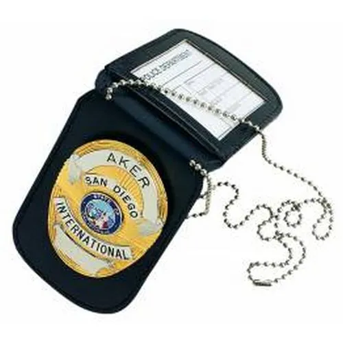 Aker Leather Neck Badge & ID Holder A597-BP