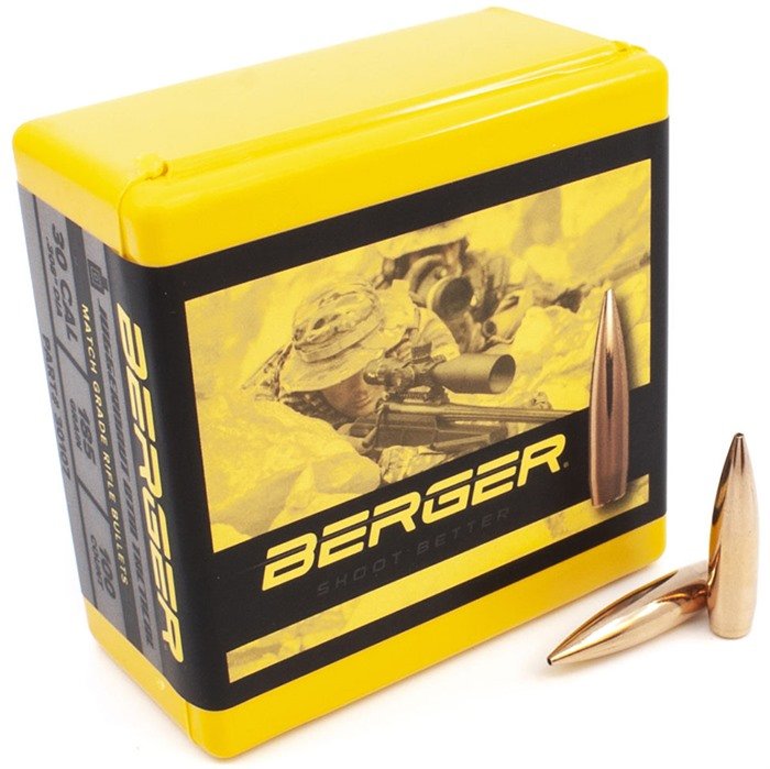 Berger 30107 30 Cal 185gr OTM Bullets 100/Box - Berger Bullets - 30 CALIBER