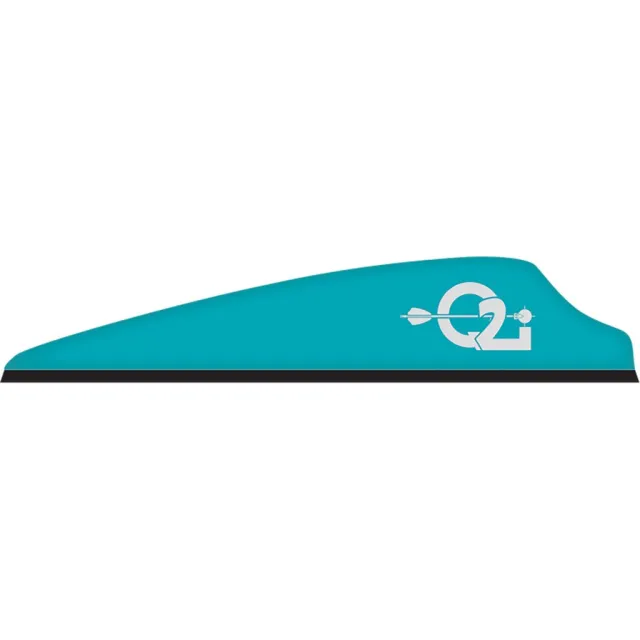 Q2i Q060410 Fusion X-II Vanes Teal 2.5" 100pk Lightweight Aerodynamic - Q2i