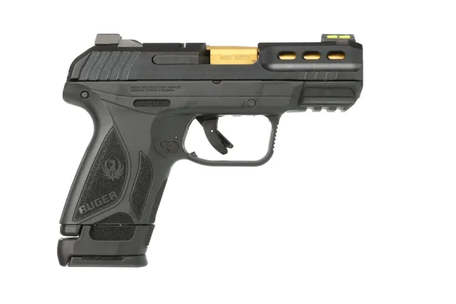 Buy Ruger 3856 Security-380 Pistol 10+1/15+1 Fiber Optic Sights Black/Gold online