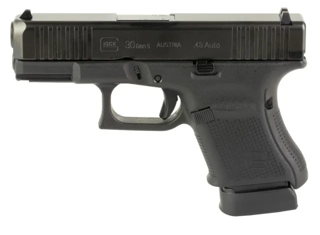 Glock 30 Gen5 .45 AUTO Pistol: Enhanced Accuracy, GMB, FS, 10-Round Mag, 3.78" Barrel