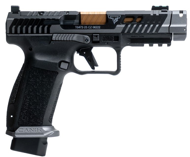 Canik TTI Combat Handgun 9mm Luger 10rd Magazines (2) 4.6 Barrel Smoke - CIA - 9mm