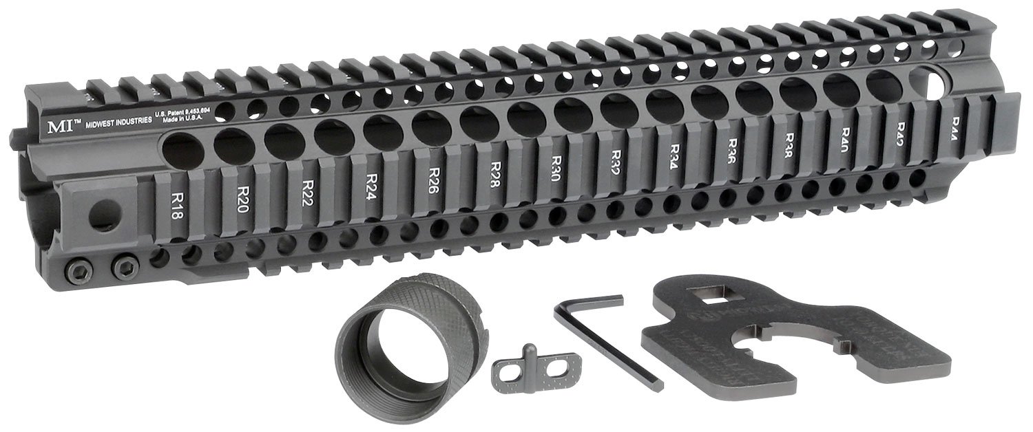 Midwest Industries MICRT12625 AR-15 Handguard 12.625 in Black Aluminum - Midwest Industries