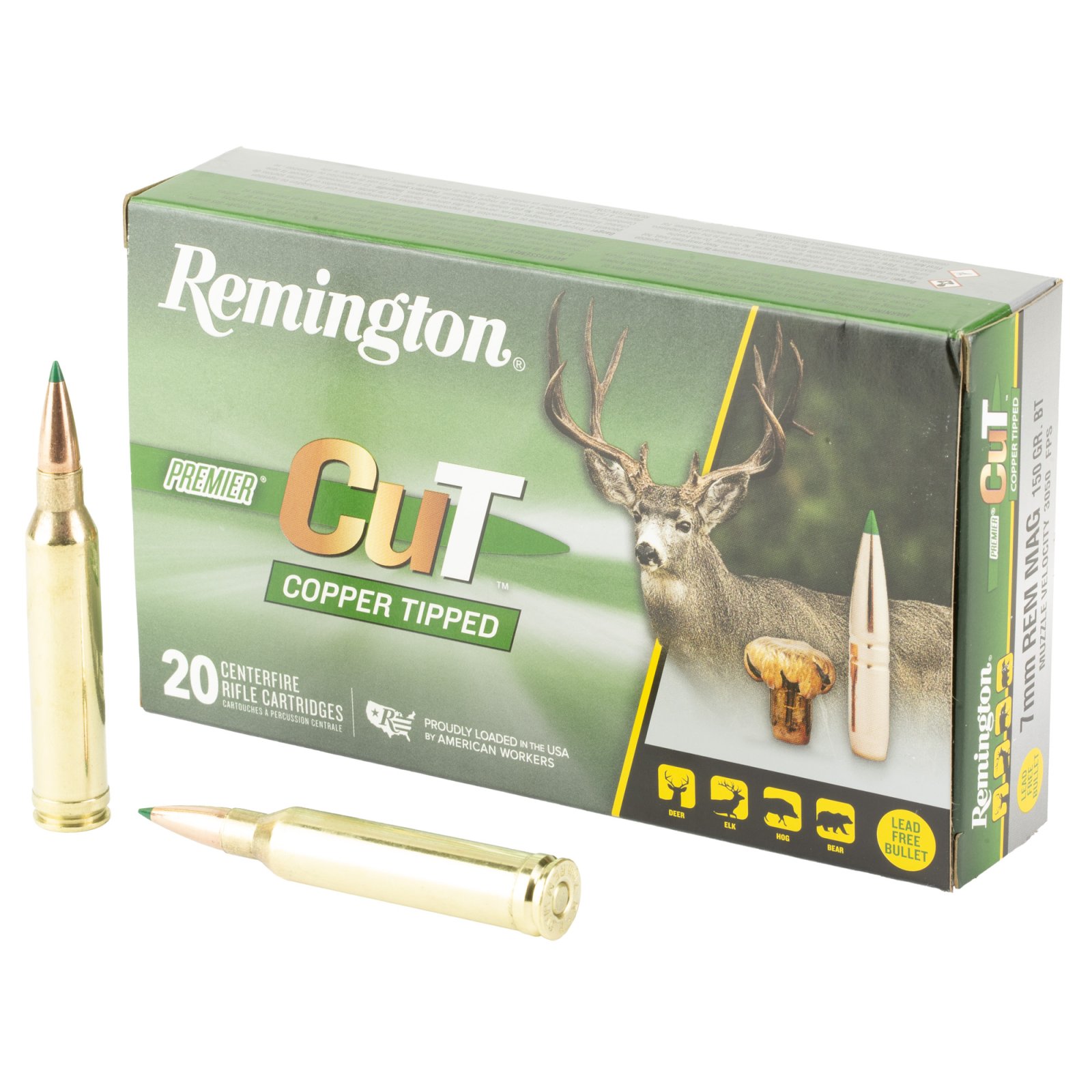 Remington R22341 Premier Cut 6.5PRC 130gr 20 Rounds Copper Bullet - Remington Arms Company, LLC - 7MM REMINGTON