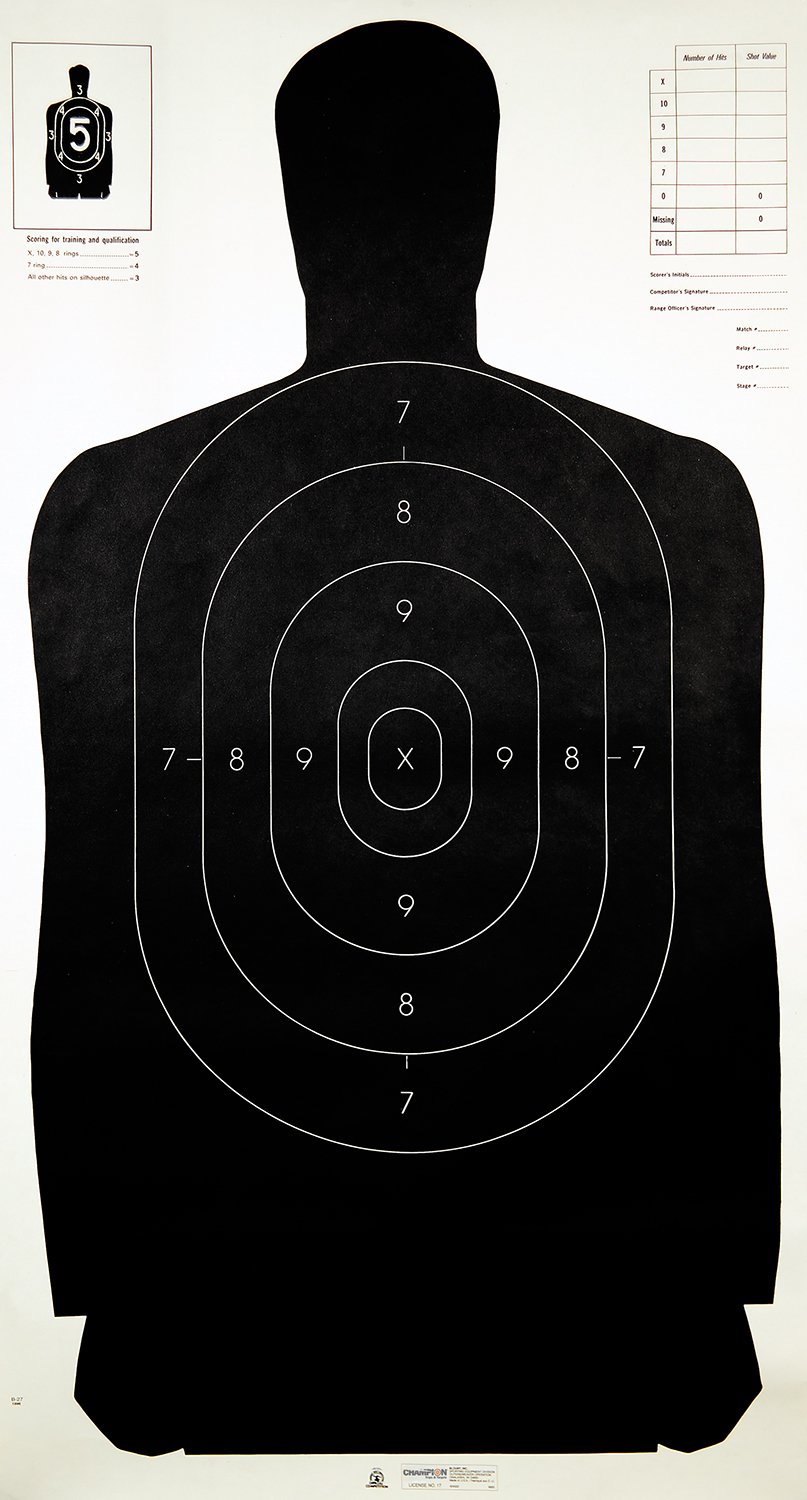 Champion 40727 LE Police Silhouette B-27 24 X 45 100 Per Pkg C (1) - Champion - 24" X 45"