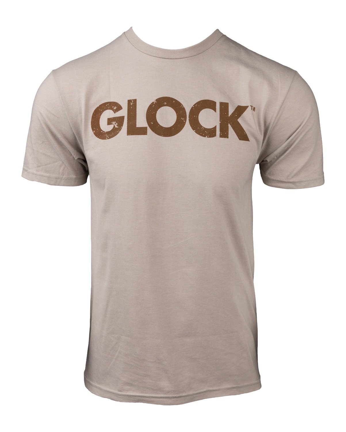Glock Caliber Tee 2XL Tan 100% Cotton Short Sleeve Logo Shirt - Glock