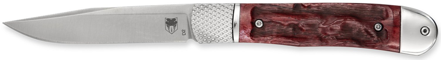 CobraTec CTTHRRED Trapper Hidden Release 3.12" D2 Blade Red Handle - CobraTec Knives