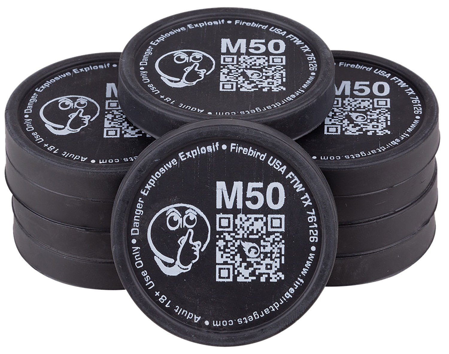 Firebird M50 Moderated Low-Noise 50mm Biodegradable Targets 10 Pack - FIREBIRD - 50MM