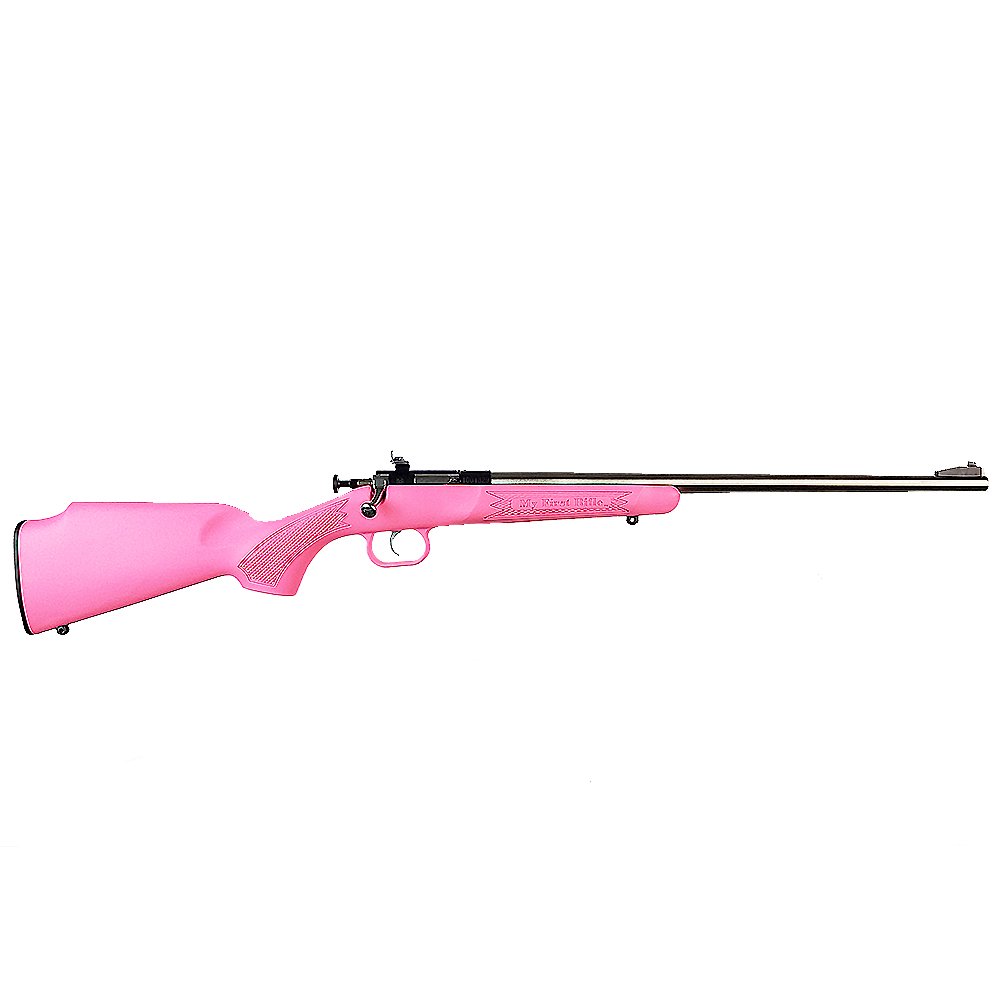 Keystone KSA2221 Crickett 22LR Youth Rifle, Pink Synthetic, Stainless Steel - Keystone Sporting Arms - 22 LR