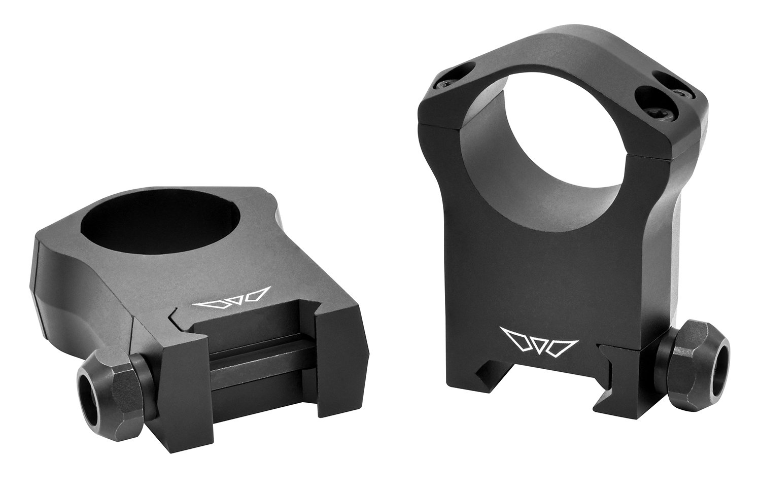 Warne 7204M Scope Rings Mountain Tech Matte Black 1" Ultra High 0 MOA - Warne - 1"