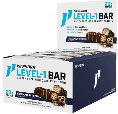 1st Phorm Level 1 Bar Chocolate Peanut Butter Pretzel 15-Count - 1ST PHORM