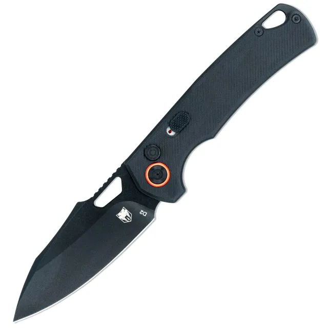 CobraTec Wolverine Push Button Auto Deploy Knife Auto Folding Blade Black - CobraTec Knives