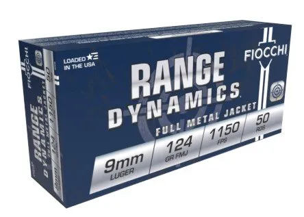 Fiocchi 9mm Luger 124gr FMJ Ammo - Fiocchi - 9mm Luger