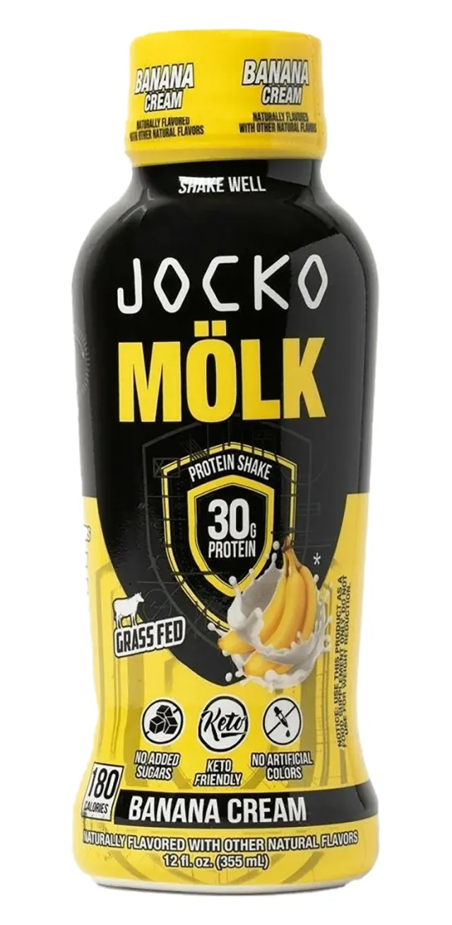 Jocko Fuel 29090 Banana Cream Protein Shake 12oz 12Pack - JOCKO