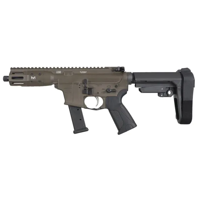 LWRC IC-9 Pistol 9mm Luger 31rd Magazine 5.6'' Barrel Patriot Brown w/SBA3 Brace - Lwrc International - 9mm for sale at Iron and Lace