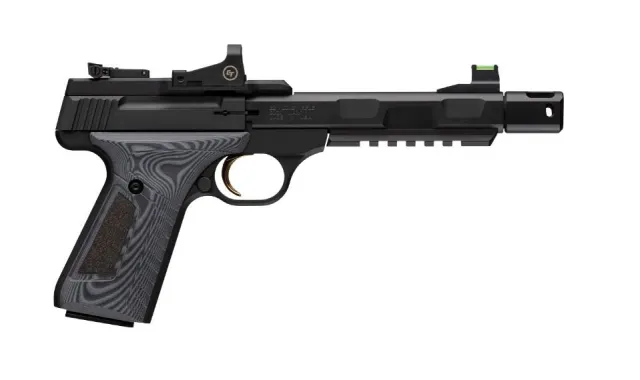 Browning 051596490 Buckmark Contour Pro 22LR 5.9" Black/Gray Red Dot