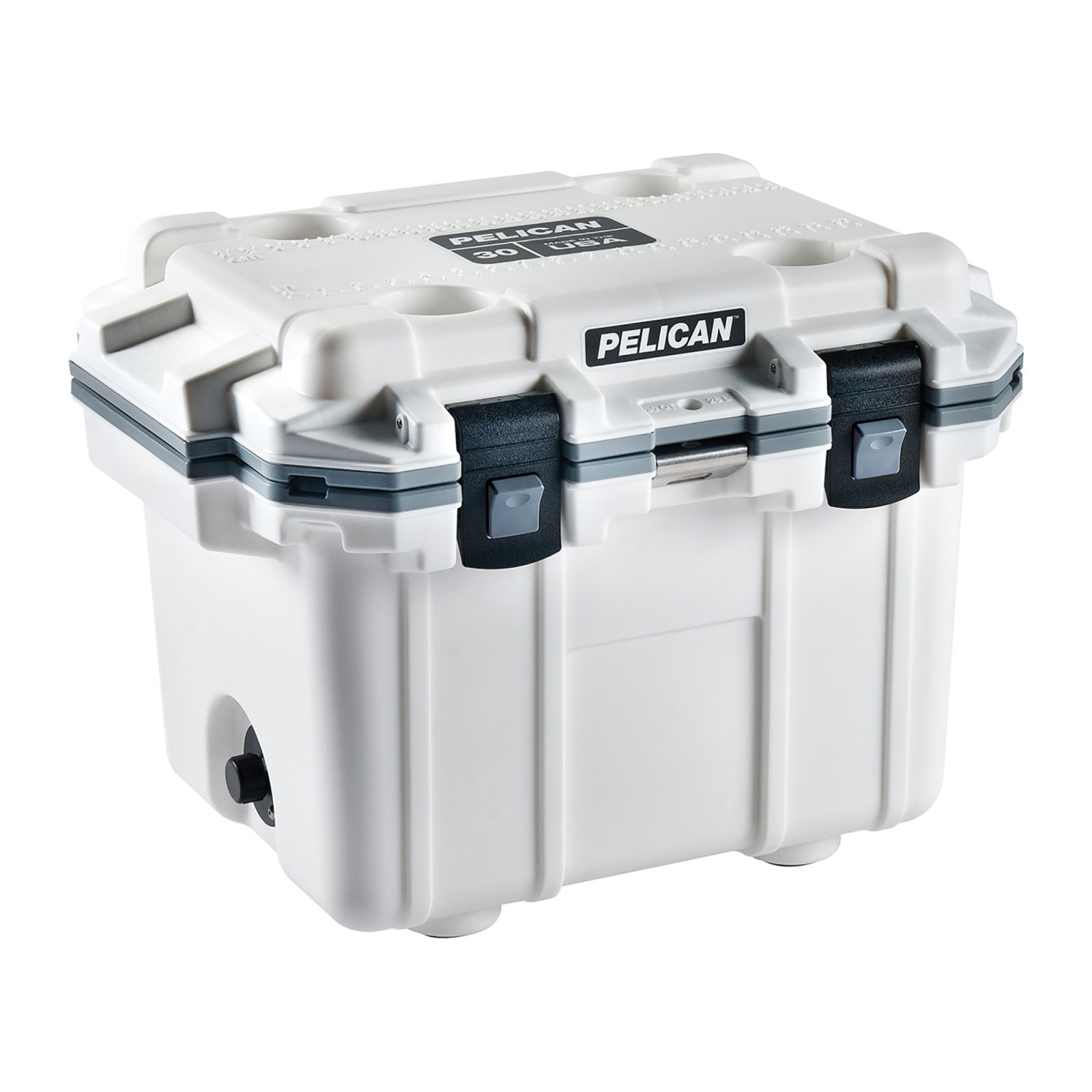 Pelican 30Q-1-WHTGRY 30QT Elite Cooler White/Gray Polypropylene - Pelican - 32.95 QT