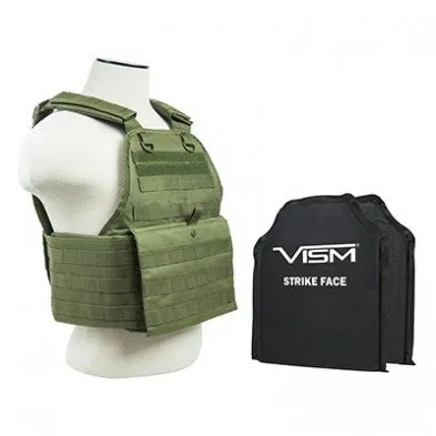 NcStar PLATE CARRIER VEST OD GREEN W/ 2 10X12 SH...