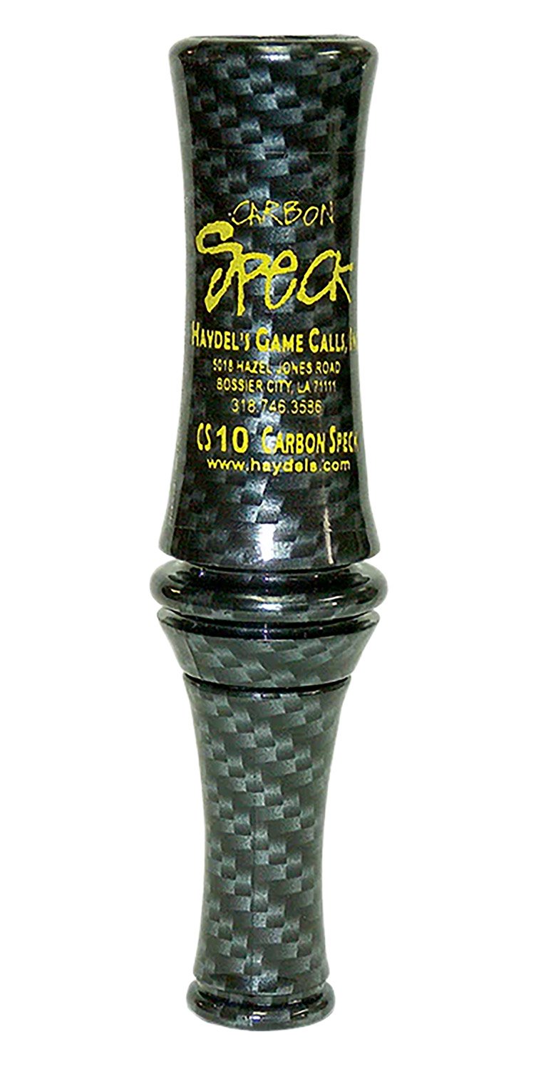 Haydel's CS10 Carbon Speck Goose Call Single Reed Black Carbon Fiber - HAY