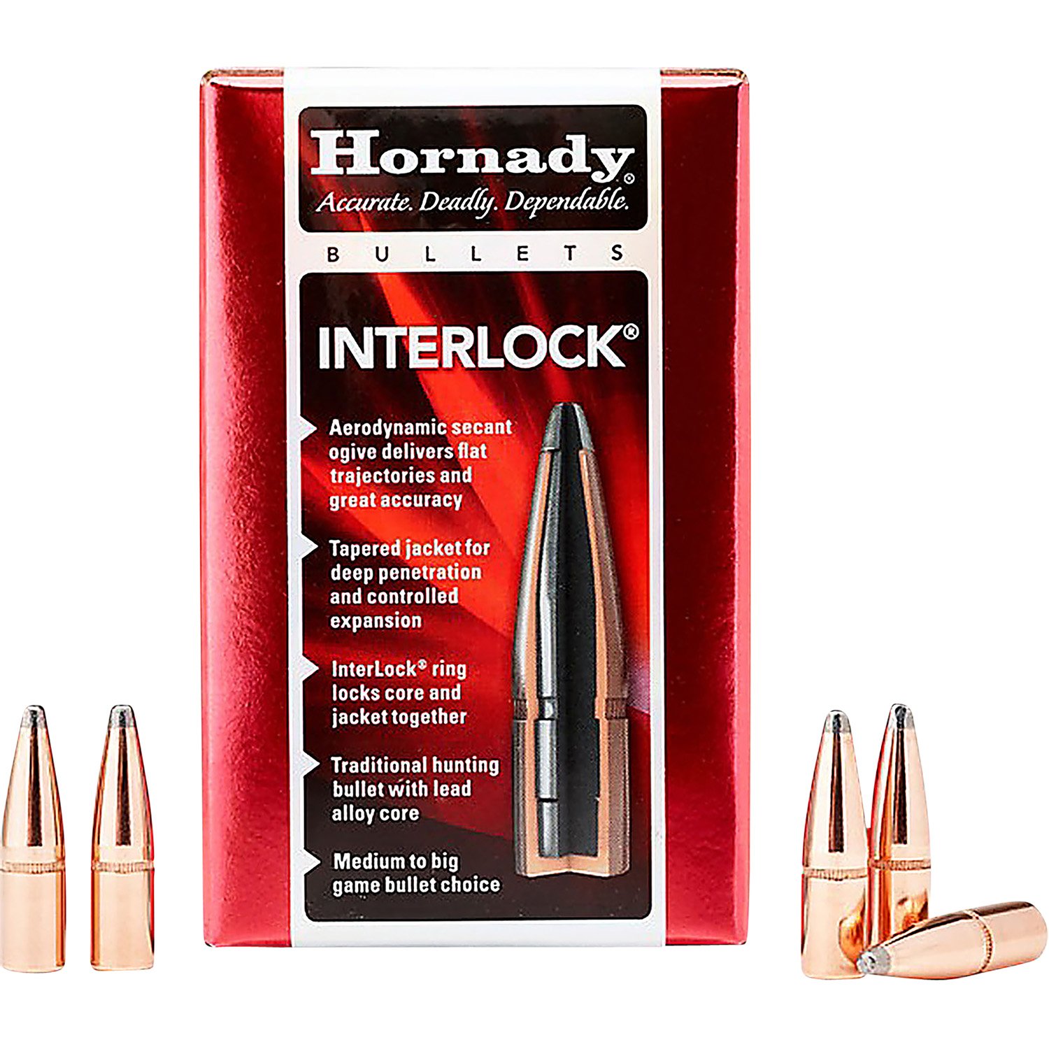 Hornady 2740 InterLock Hunting 270 Cal .277 150 gr Spire Point (SP) - Hornady - 270 Caliber