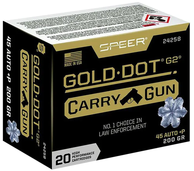 Federal Premium Ammunition Gold Dot Carry Gun 45 Auto +P 200gr HP
