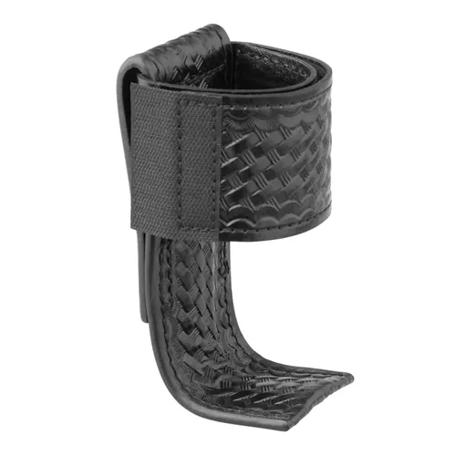 Dutyman Basketweave Leather Radio Holder Steel-Based Belt Mount