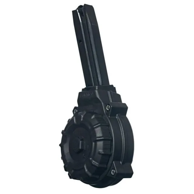 Pro Mag DRM-A49 Ruger P Series 9mm 50rd Black Polymer Drum Magazine - ProMag Industries - 9MM