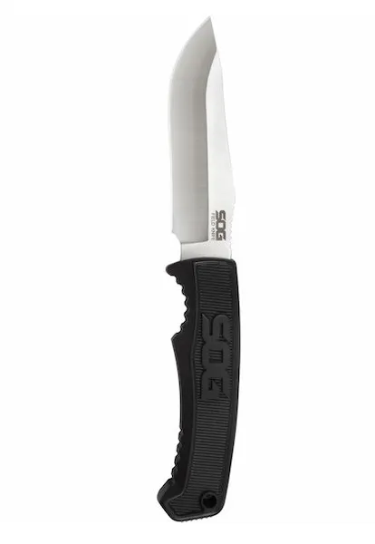 SOG FK1001-CP Field Knife Satin 4" Fixed Blade with GRN Sheath - SOG