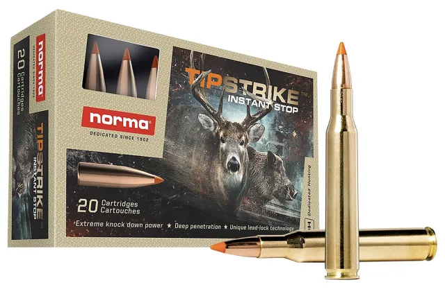 Norma 20169292 Tipstrike .270 Win 140gr Polymer Tip Hunting Ammo 20 Rds - Norma - 270 Win