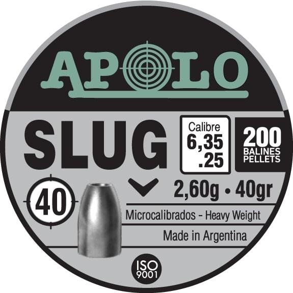 Hatsan Apolo Slug Air Rifle Pellets .25 Cal 40 gr 200-ct - Hatsan - 6.35mm