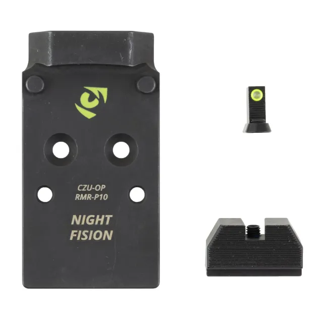 Night Fision Optic Plate + Backup Sight Combo Yellow Front Night Sight - Night Fision