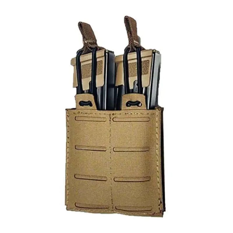 TacShield T3667CY RZR MOLLE Double Pistol Magazine Pouch Coyote Brown - Military Armament Corporation