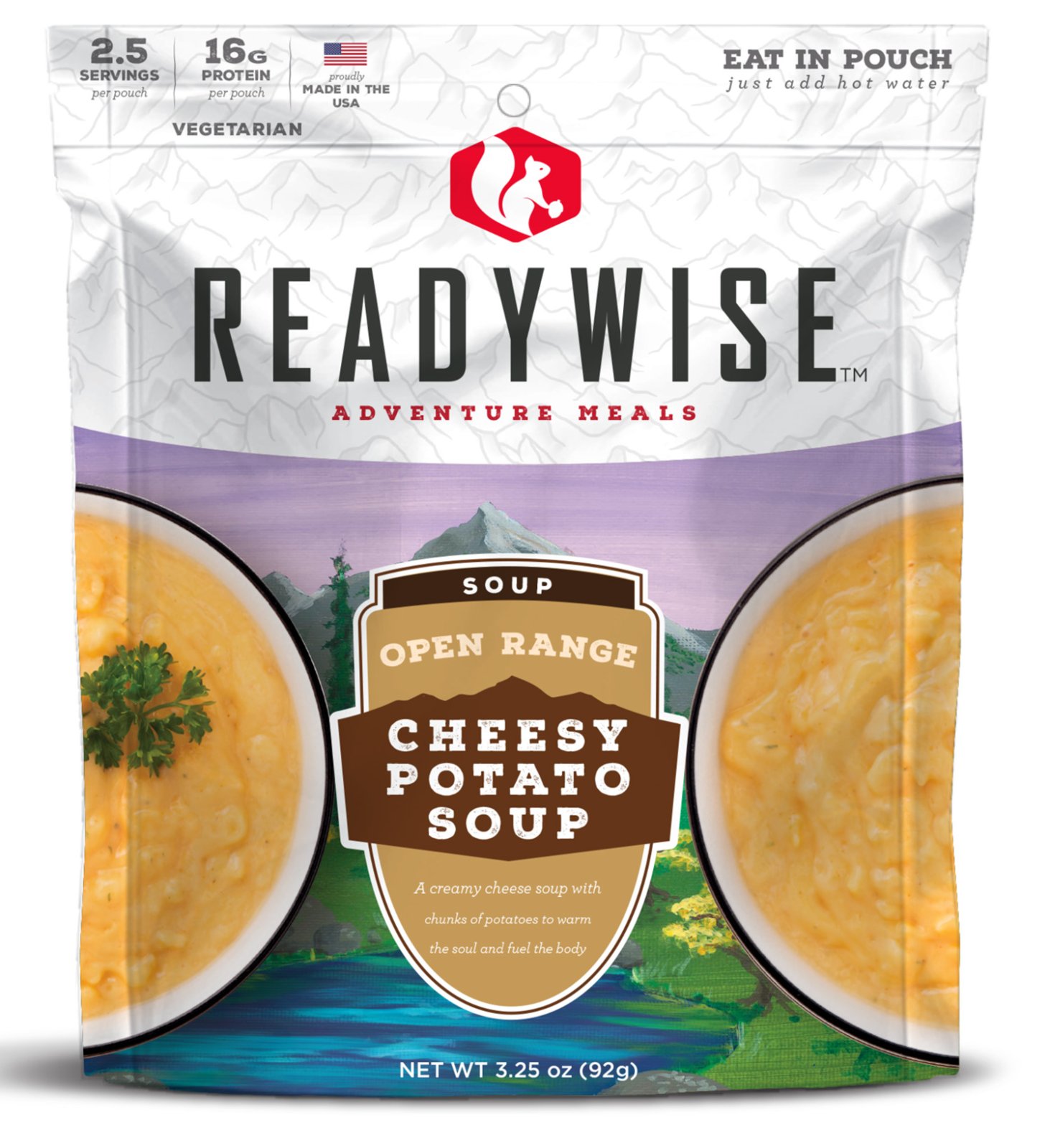 ReadyWise RW05010 Open Range Cheesy Potato Soup 2-Serving Kit - Wise Foods, Inc.